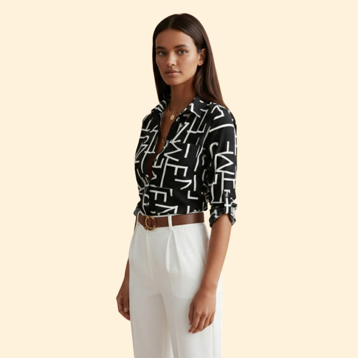 Women's Floral Print Button-Down Shirt