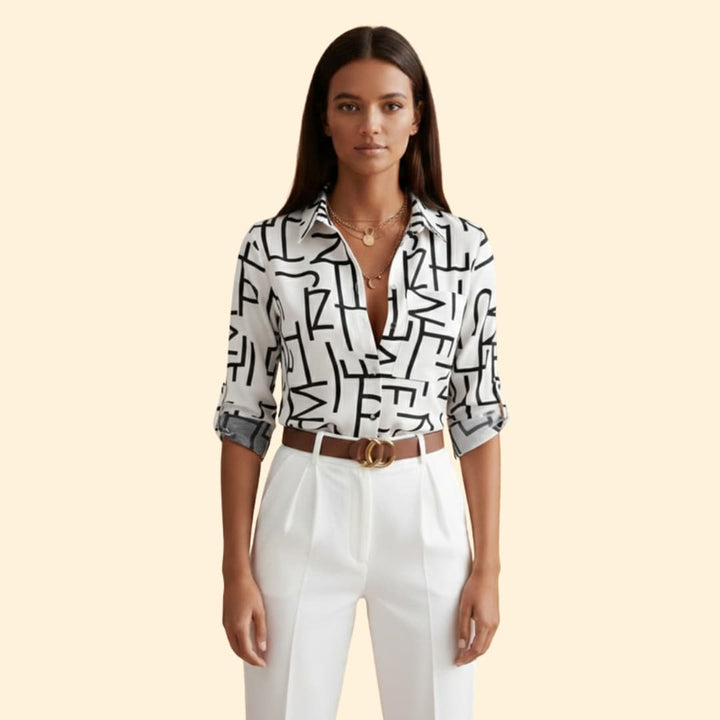 Women's Floral Print Button-Down Shirt