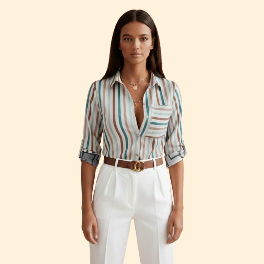 Women's Floral Print Button-Down Shirt