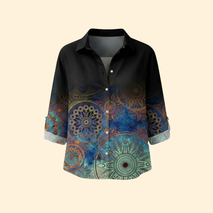 Women's Floral Print Button-Up Shirt