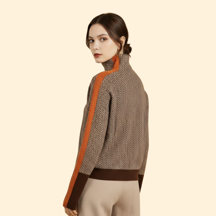 Women's Elegant Knit High Neck Jumper