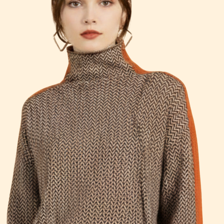 Women's Elegant Knit High Neck Jumper