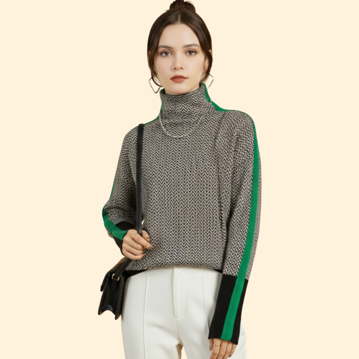 Women's Elegant Knit High Neck Jumper
