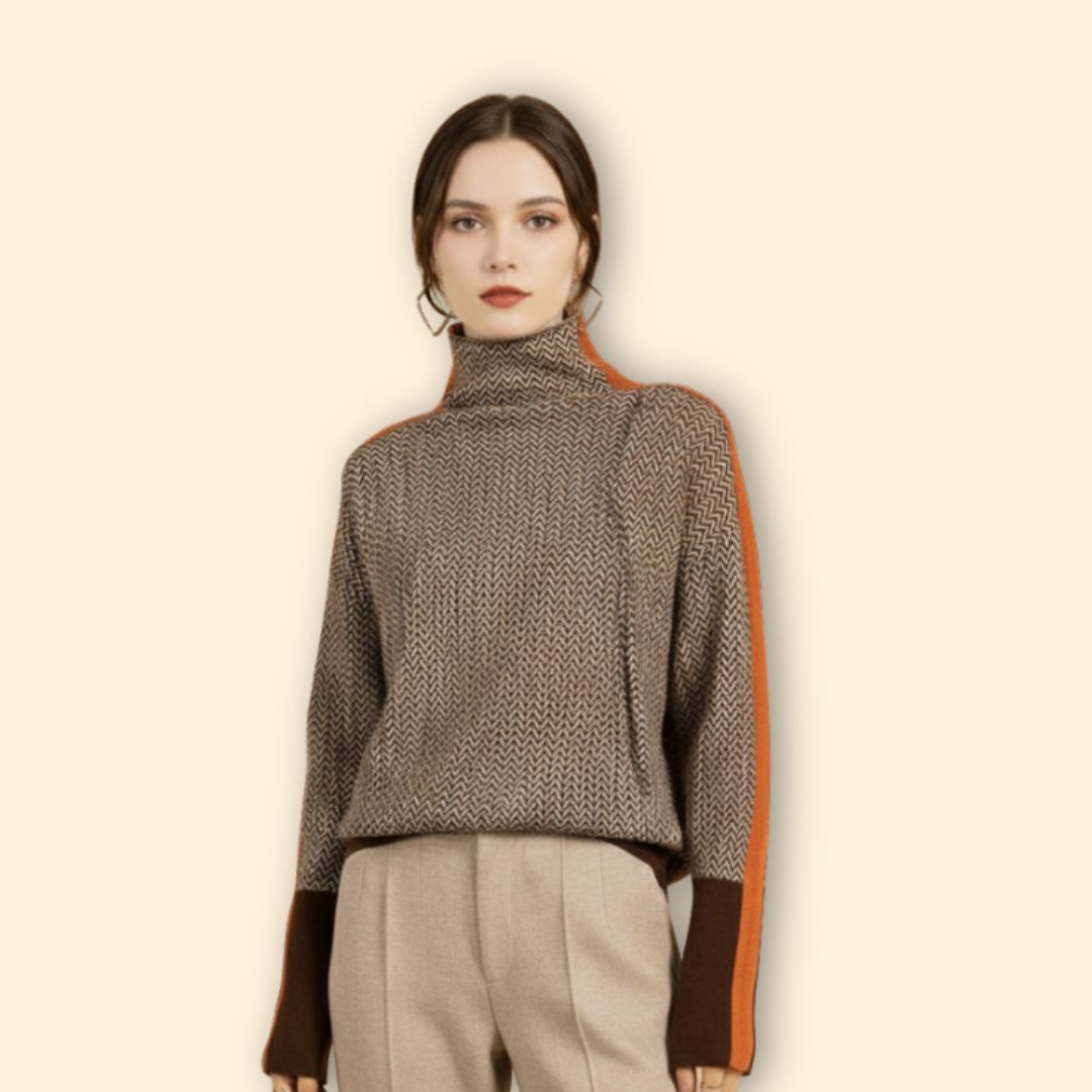 Women's Elegant Knit High Neck Jumper