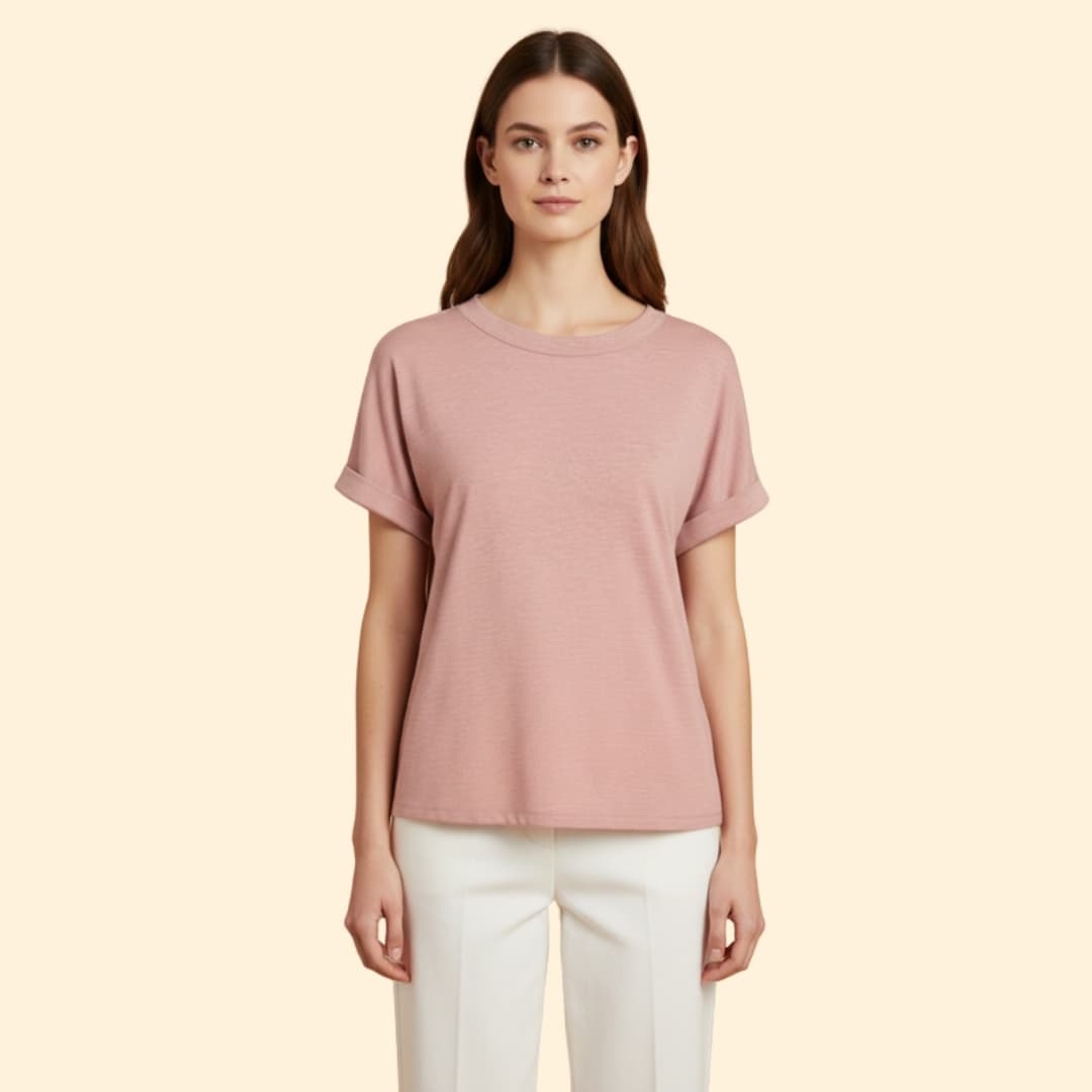 Women's Knotted Loose-Fit T-Shirt