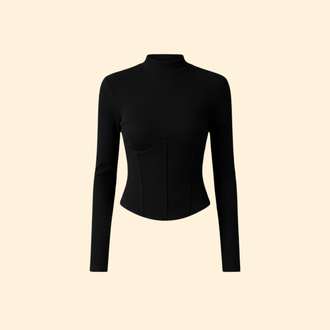 Women's Long Sleeve Corset T-Shirt