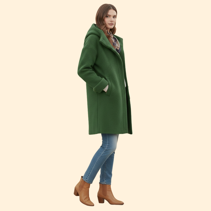 Women’s Long Winter Coat Street Drape
