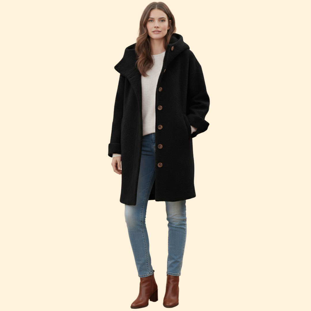 Women’s Long Winter Coat Street Drape
