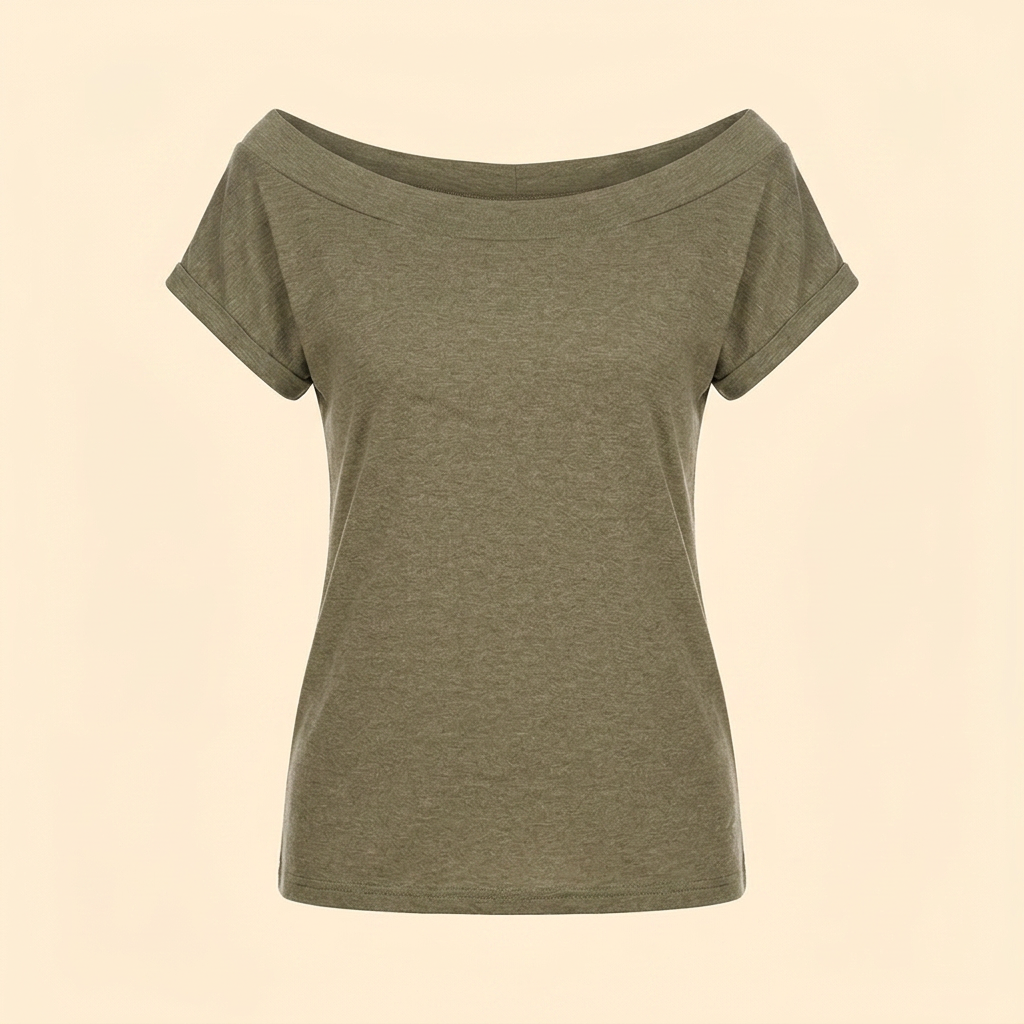 Women’s Off-Shoulder Short Sleeve Relaxed Tee