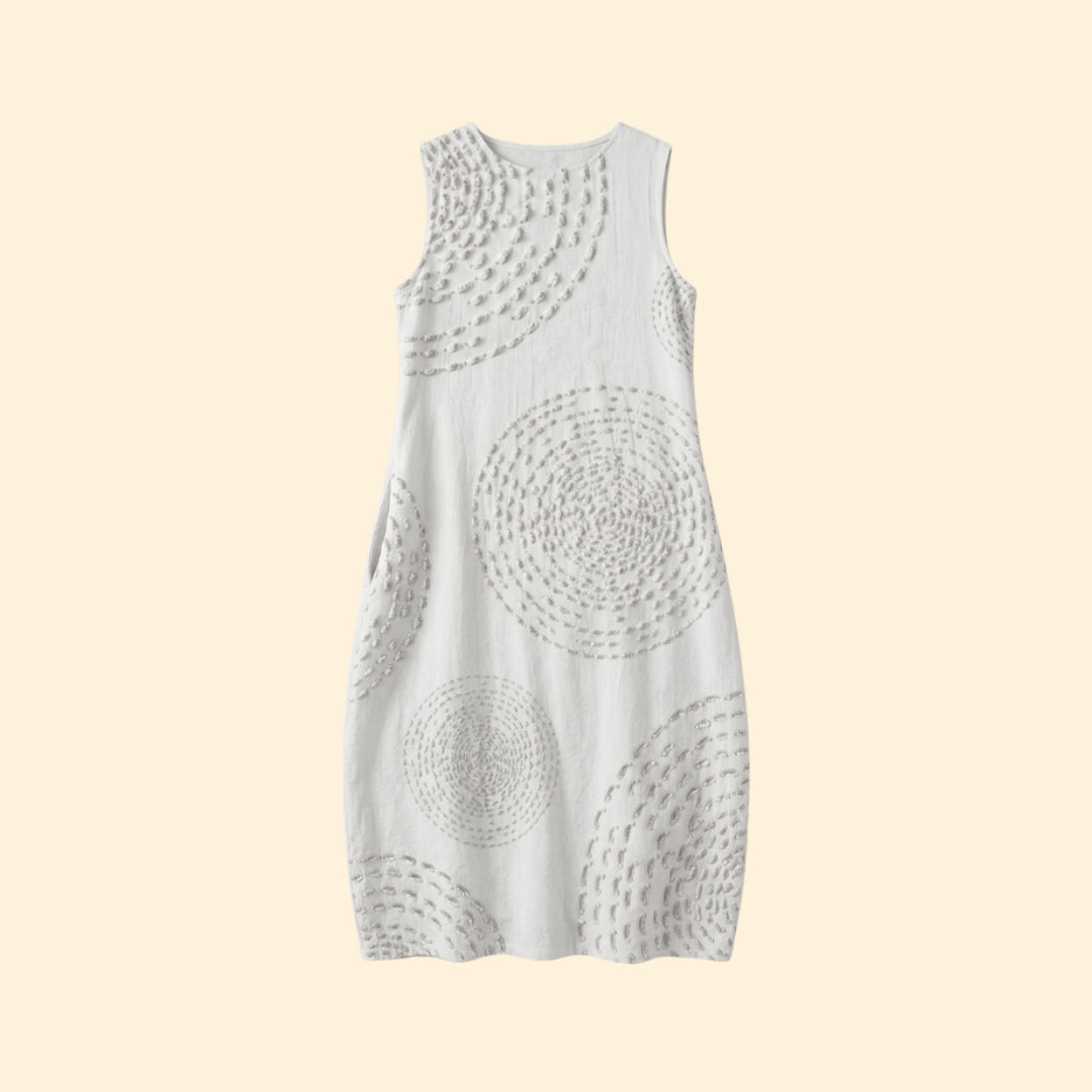 Women's Printed Sleeveless Midi Dress