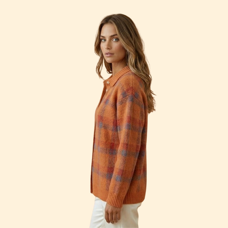 Women's Retro Check Sweater