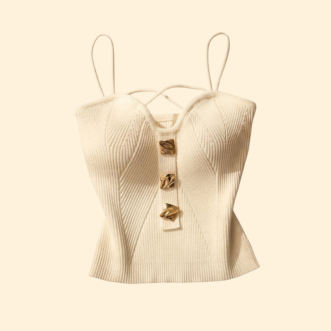 Women's Ribbed Corset Top