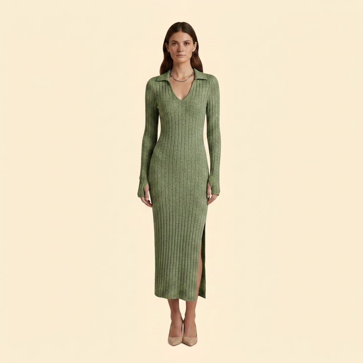 Women’s Ribbed Knit Maxi Dress