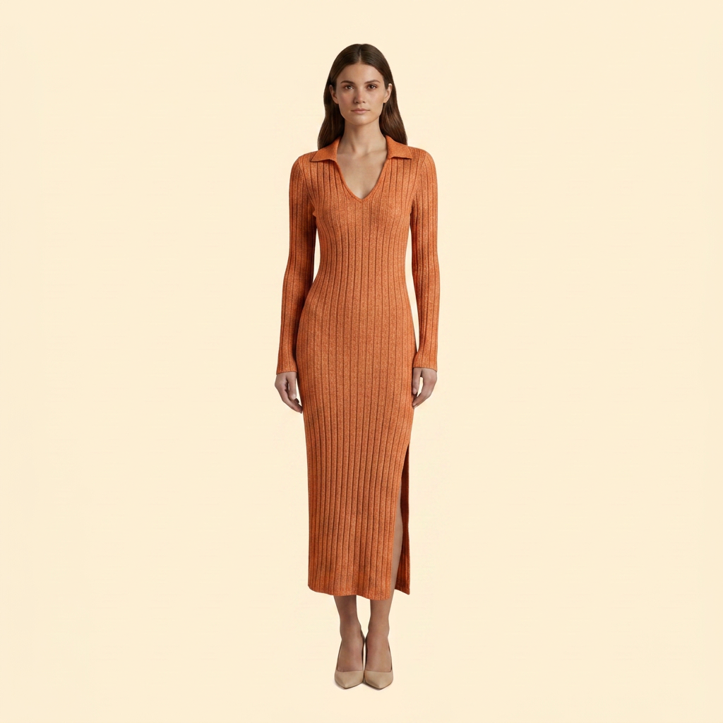 Women’s Ribbed Knit Maxi Dress