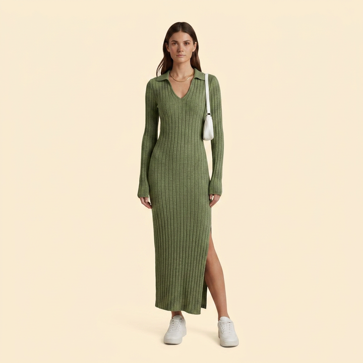 Women’s Ribbed Knit Maxi Dress