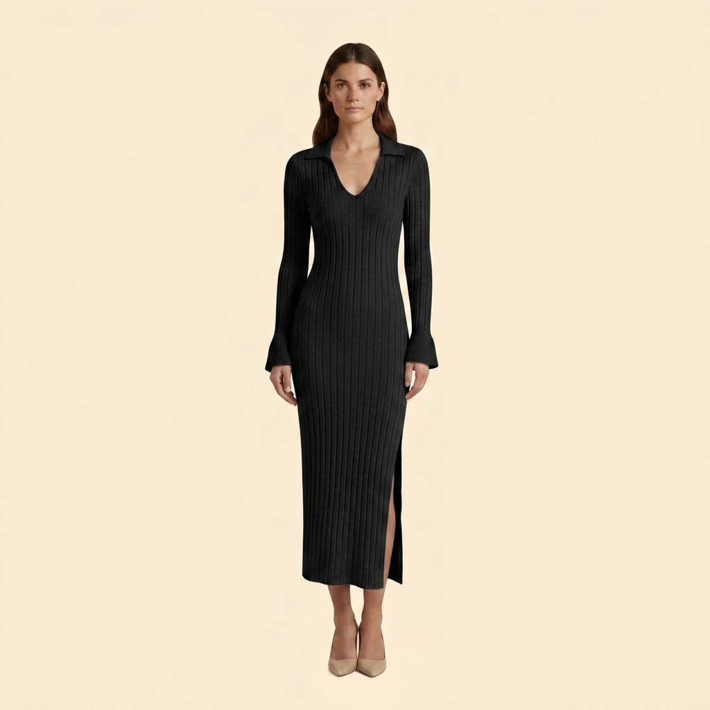 Women’s Ribbed Knit Maxi Dress