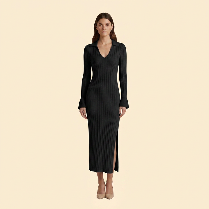 Women’s Ribbed Knit Maxi Dress