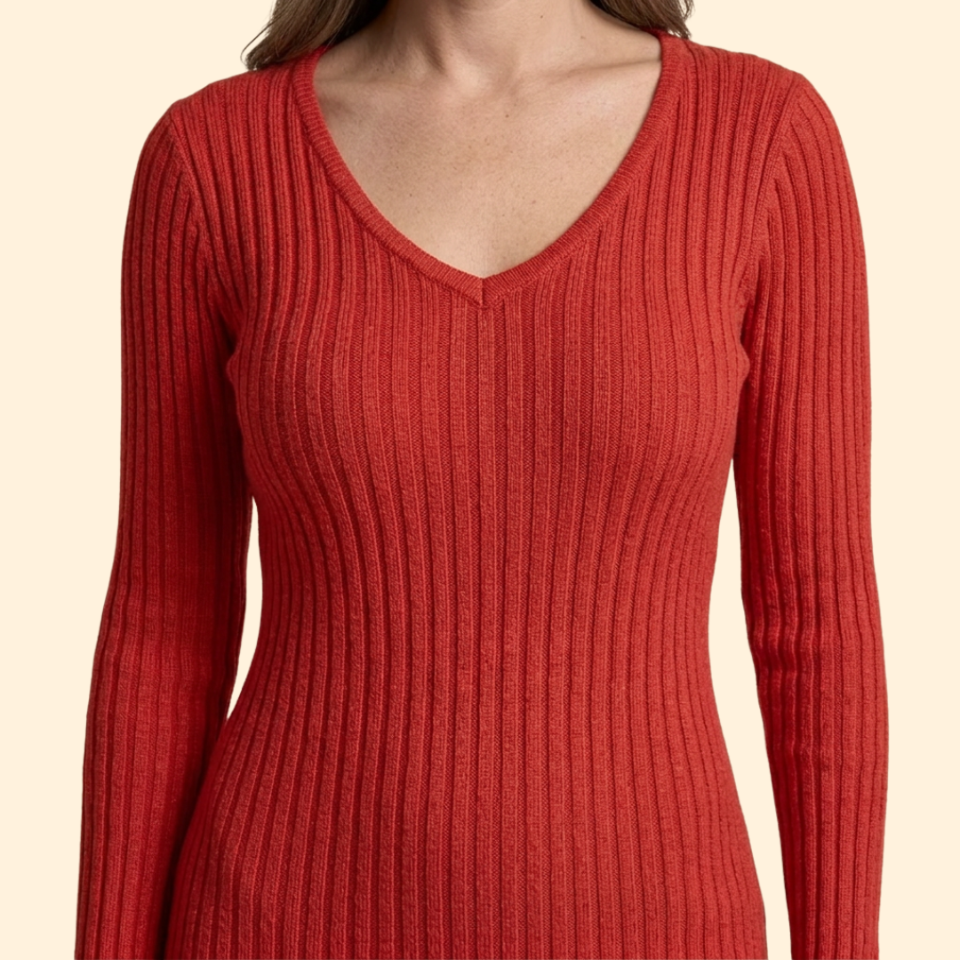 Women's Sculpted Ribbed Midi Dress