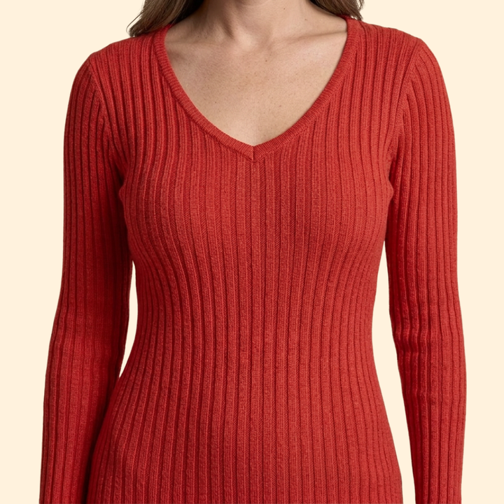 Women's Sculpted Ribbed Midi Dress