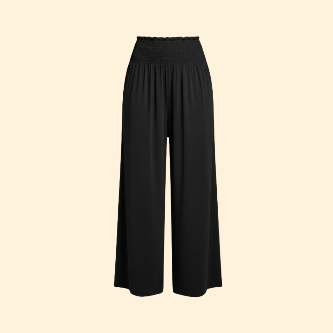 Women's Smocked Wide-Leg Pants
