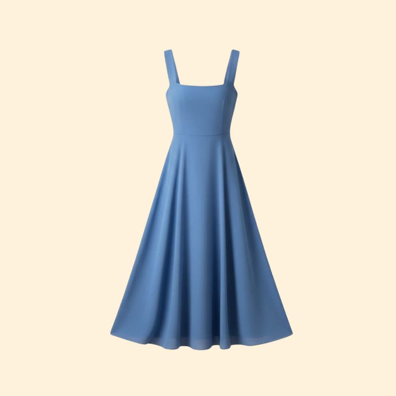 Women's Stylish Solid Midi Dress