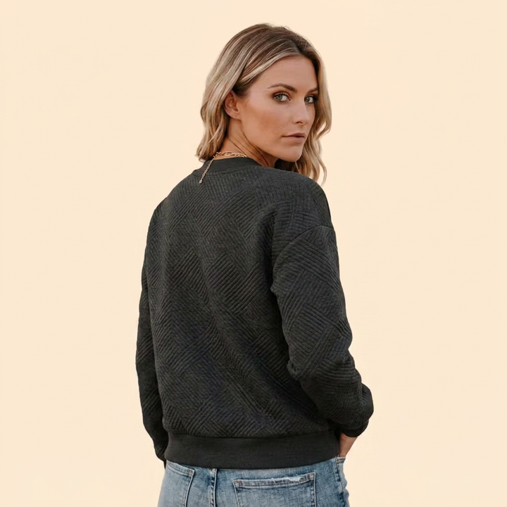 Women’s Textured Sherpa Zip-Up Bomber Jacket