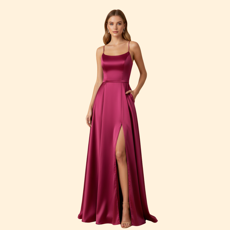 Women's U-Neck Evening Dress