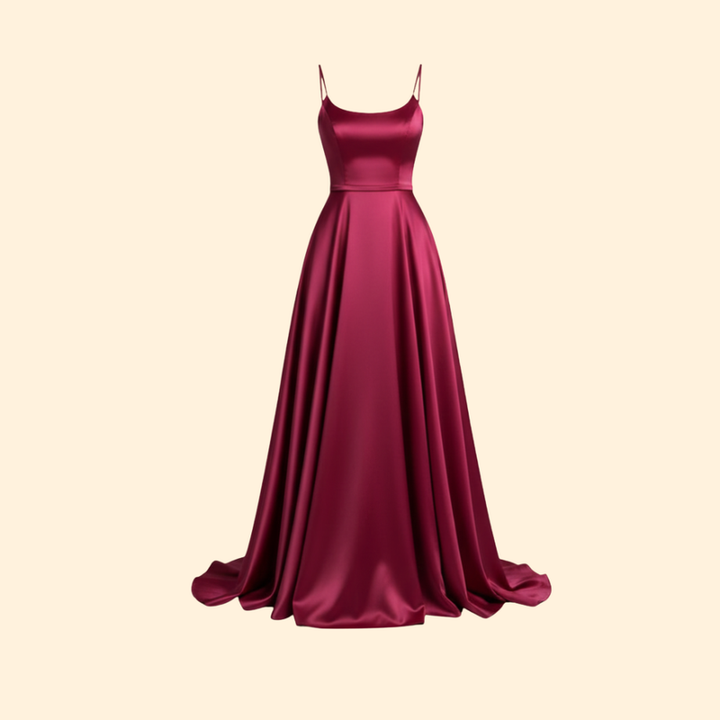 Women's U-Neck Evening Dress