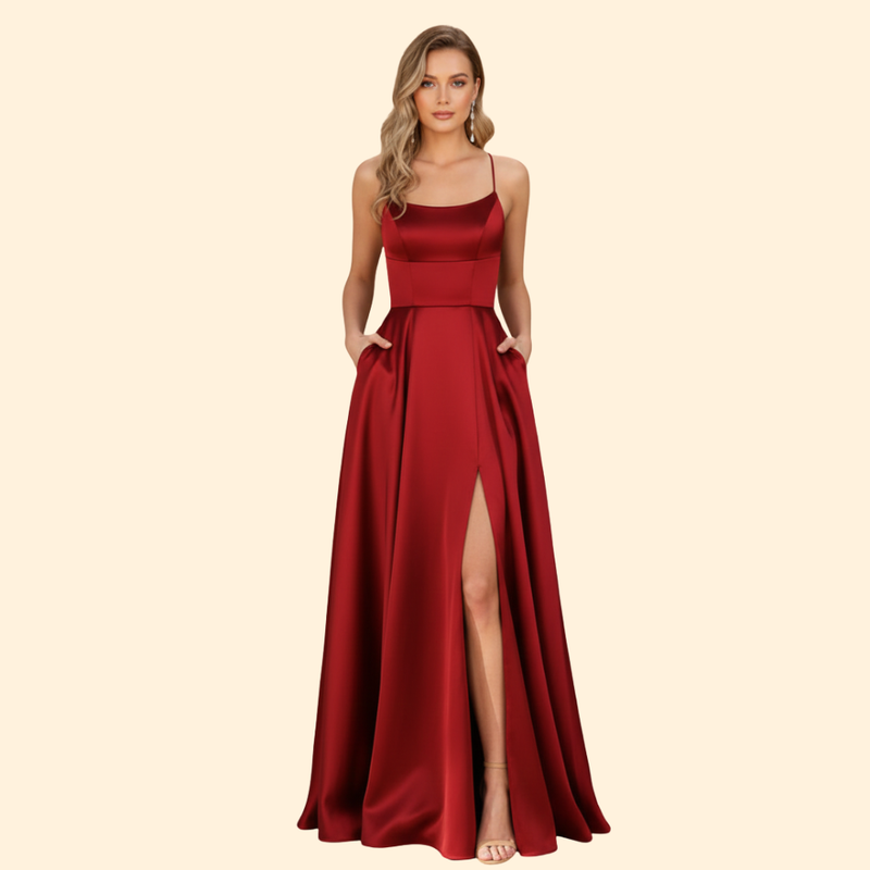 Women's U-Neck Evening Dress