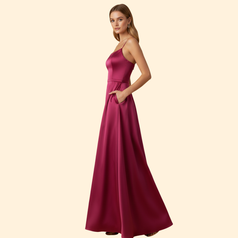 Women's U-Neck Evening Dress