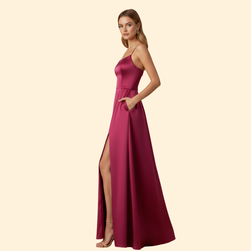 Women's U-Neck Evening Dress