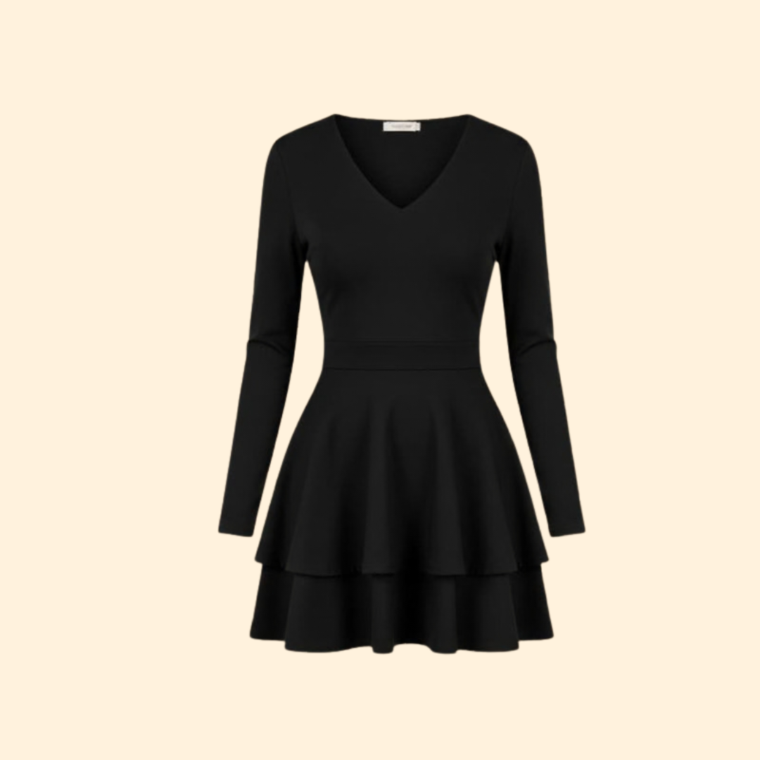Women’s V-neck Flared Dress