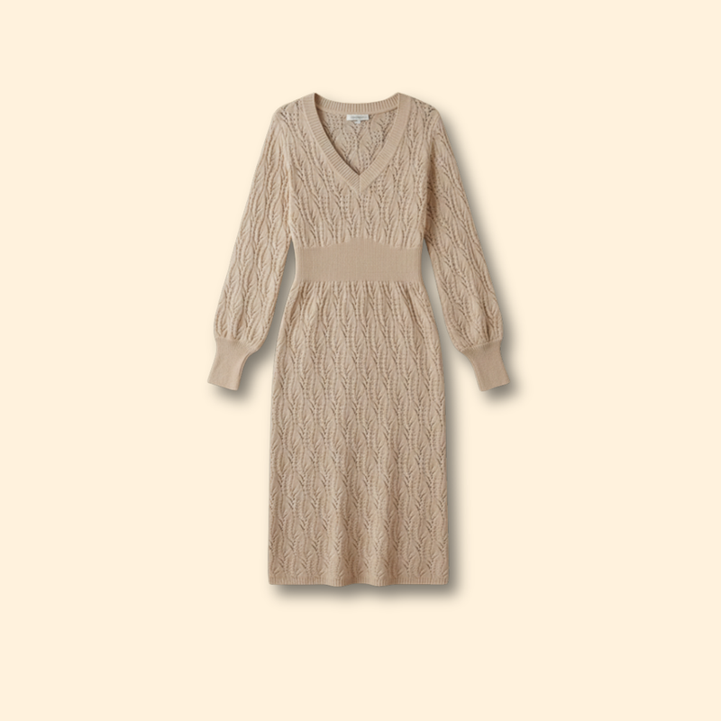 Women’s V-neck Knit Dress