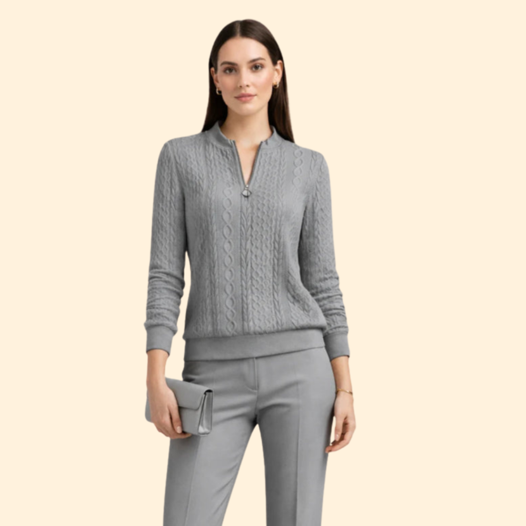 Women’s Cable Zip Jumper