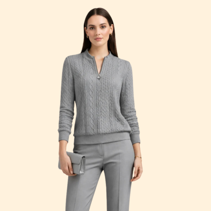 Women’s Cable Zip Jumper