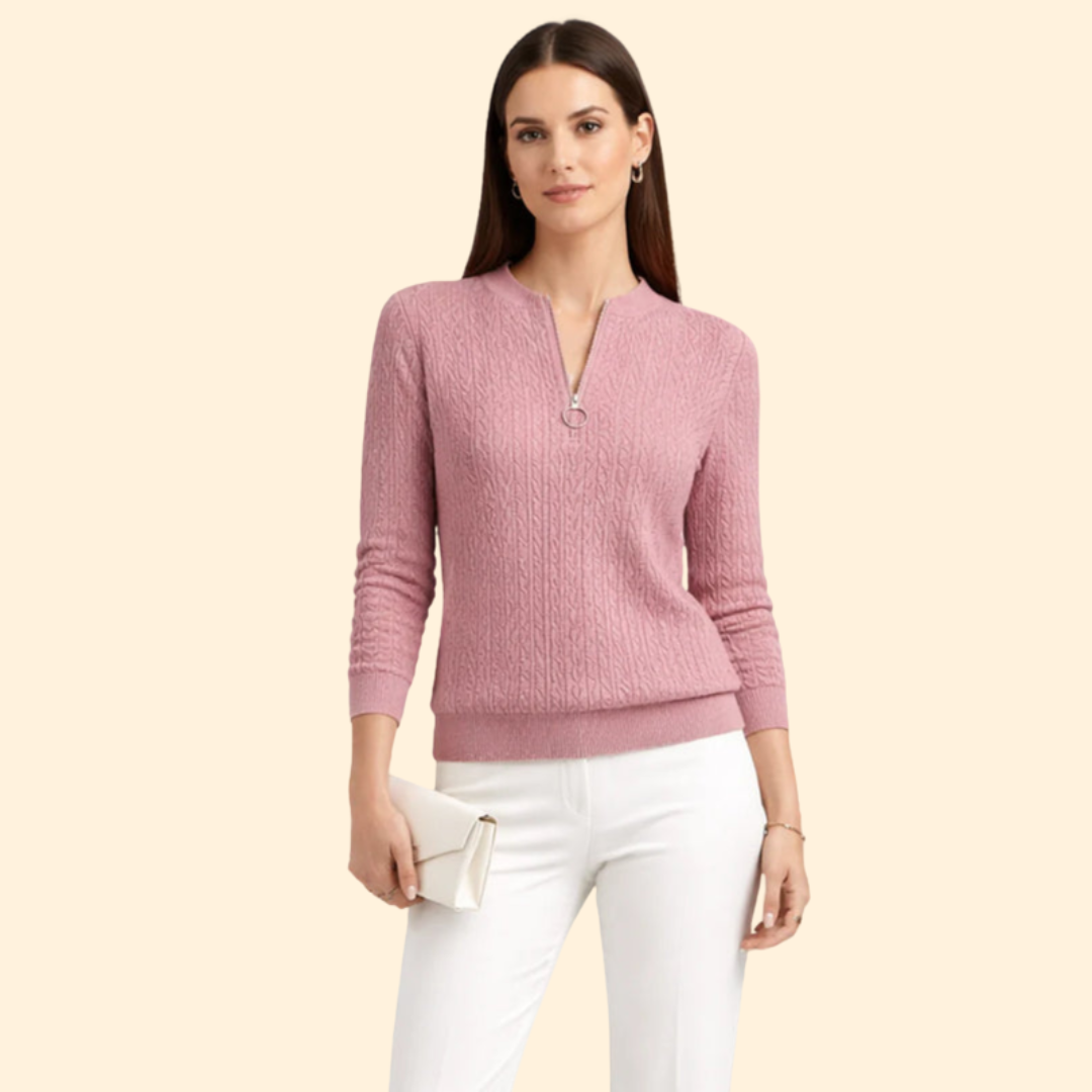 Women’s Cable Zip Jumper