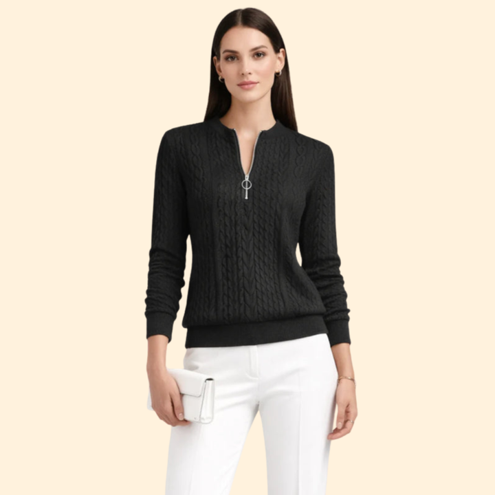 Women’s Cable Zip Jumper