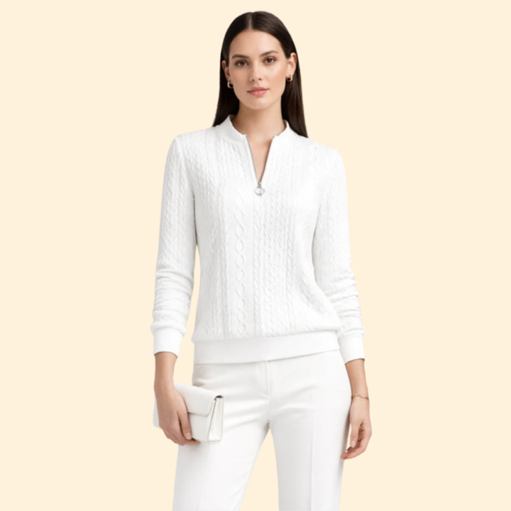 Women’s Cable Zip Jumper