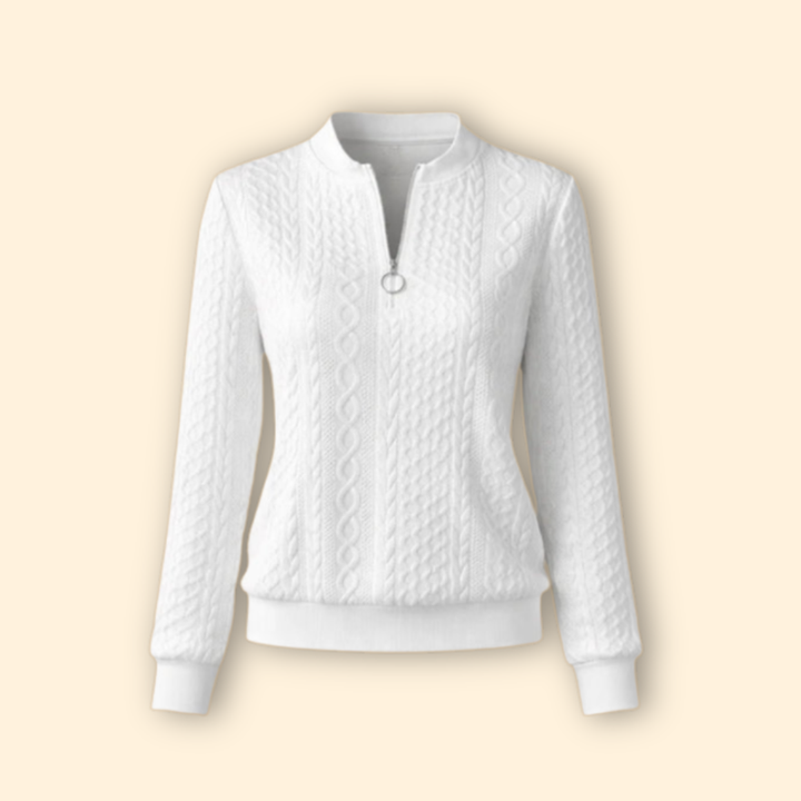 Women’s Cable Zip Jumper