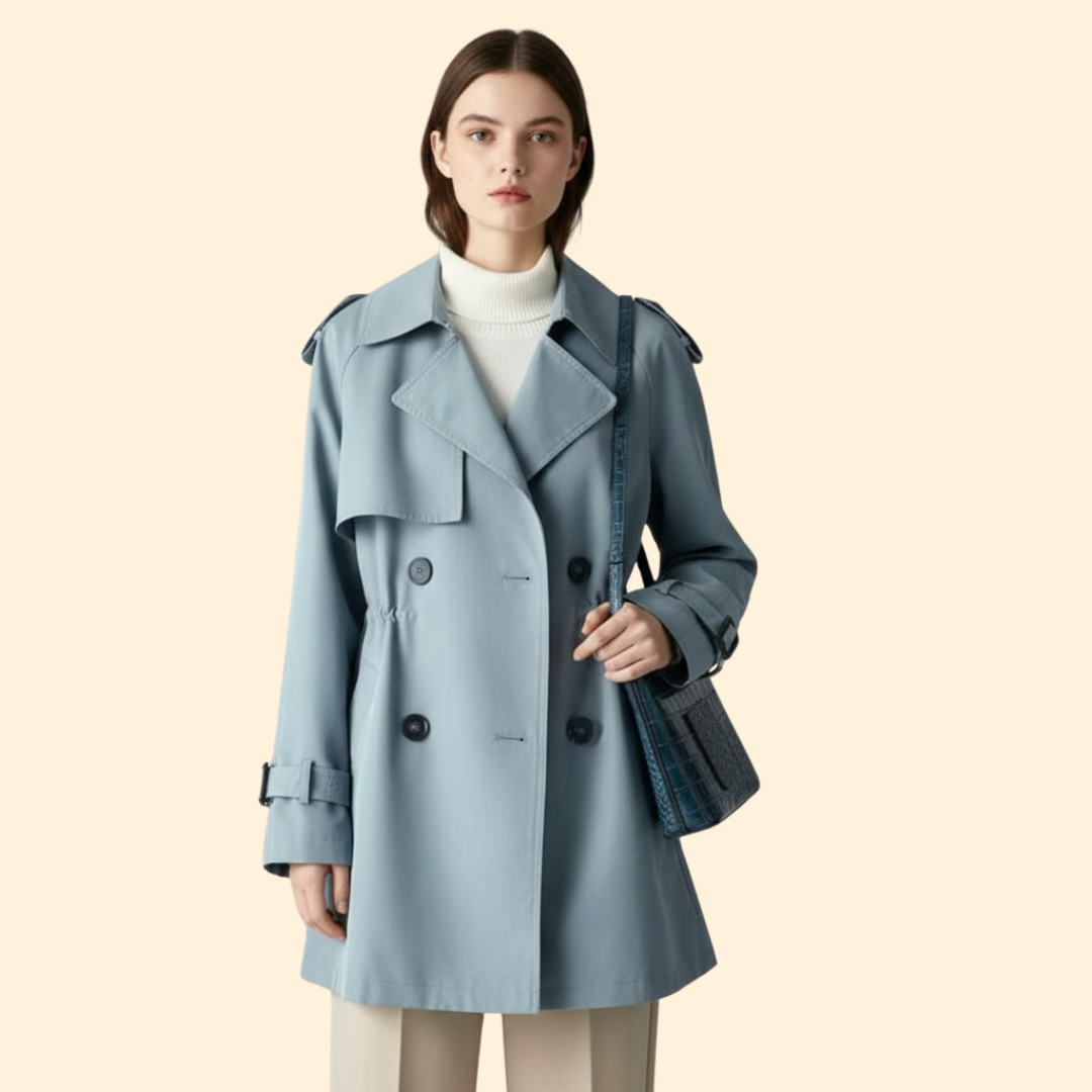Women's Double-Breasted Trench Coat Modern Form