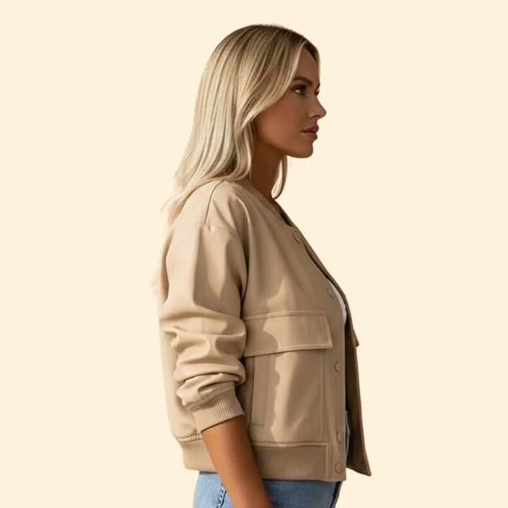 Women’s Flap Pocket Bomber Jacket