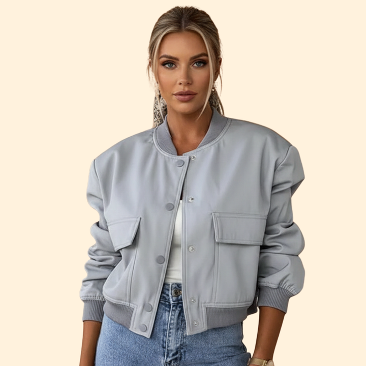 Women’s Flap Pocket Bomber Jacket