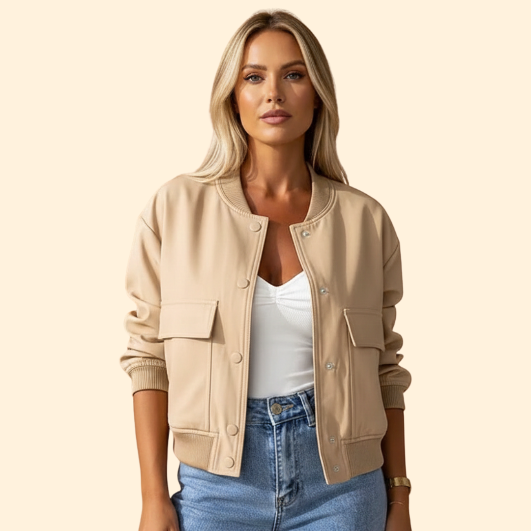 Women’s Flap Pocket Bomber Jacket