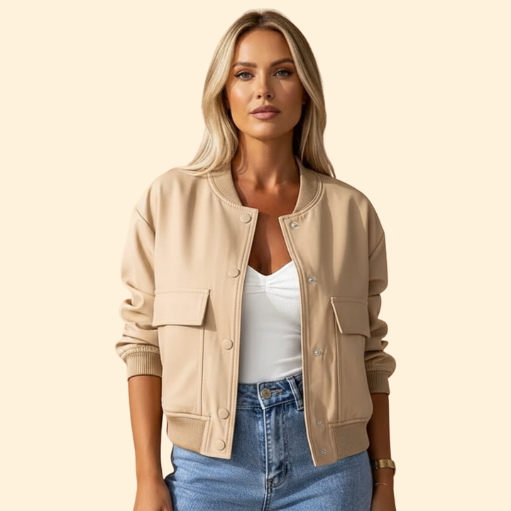 Women’s Flap Pocket Bomber Jacket