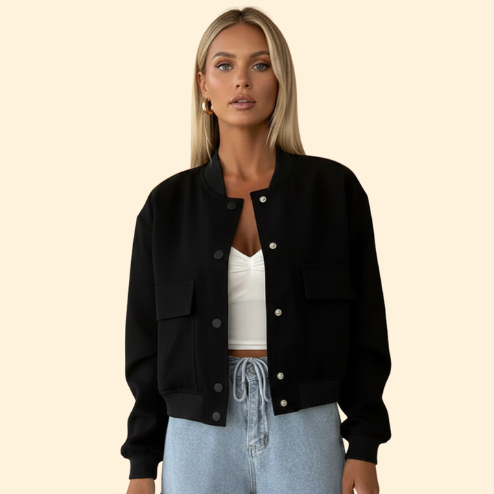 Women’s Flap Pocket Bomber Jacket