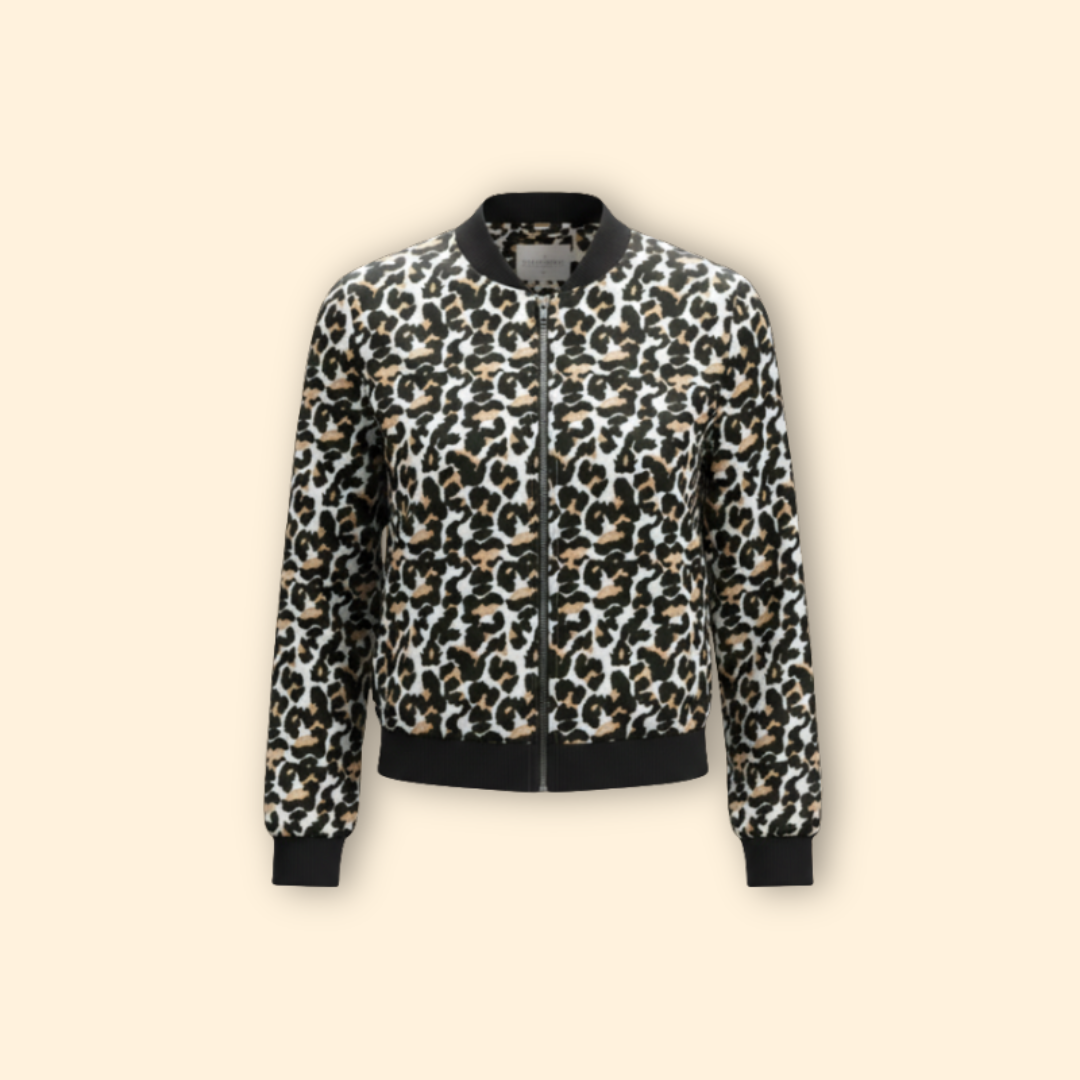 Women’s Leopard Print Bomber Jacket