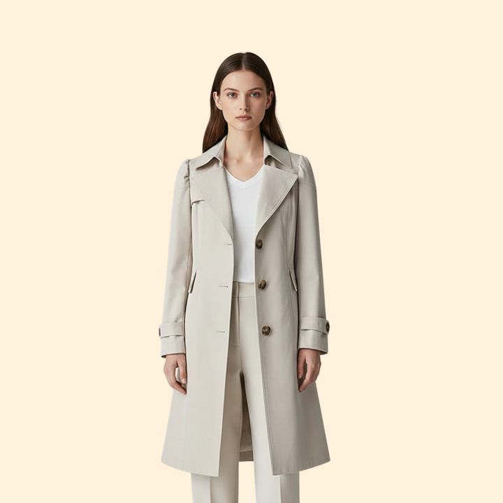Women’s Long Trench Coat Tailored Form