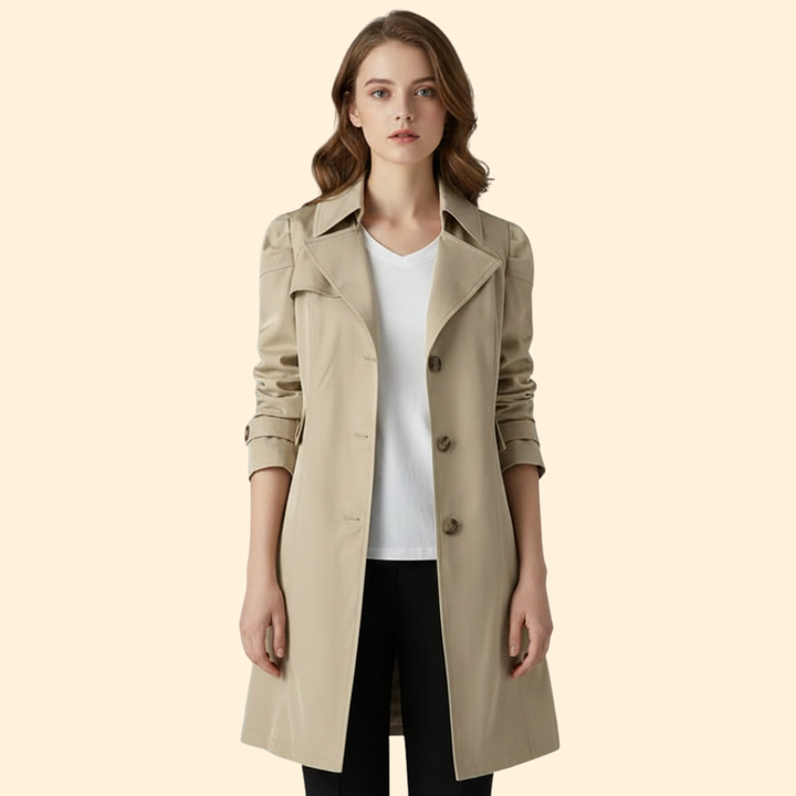 Women’s Long Trench Coat Tailored Form