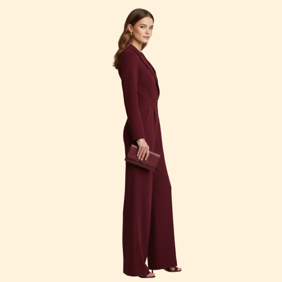 Women's Wrap Jumpsuit with Defined Waist