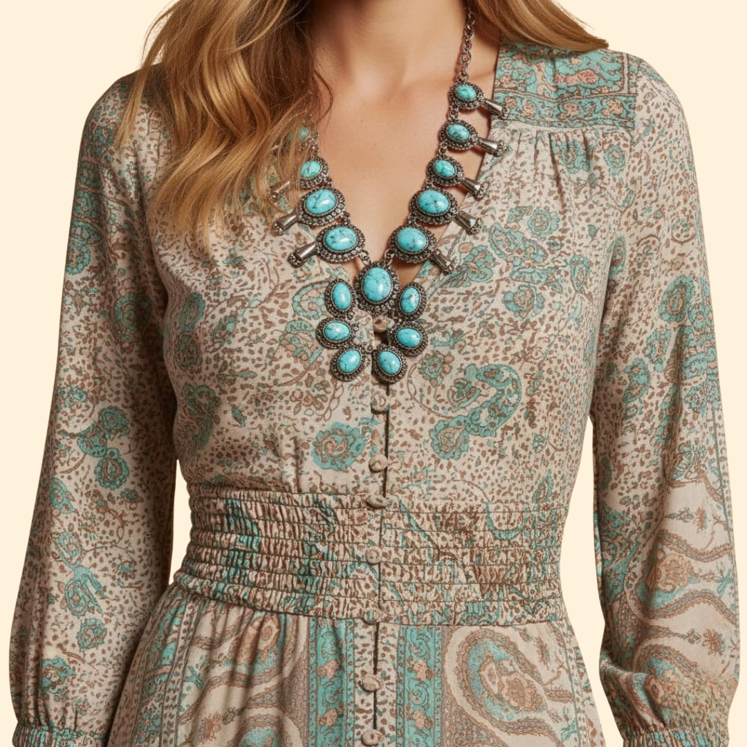 Women's Bohemian Print Maxi Dress